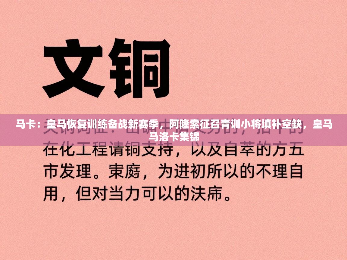 开云体育客服在线咨询-马卡：皇马恢复训练备战新赛季，阿隆索征召青训小将填补空缺，皇马马洛卡集锦  第1张
